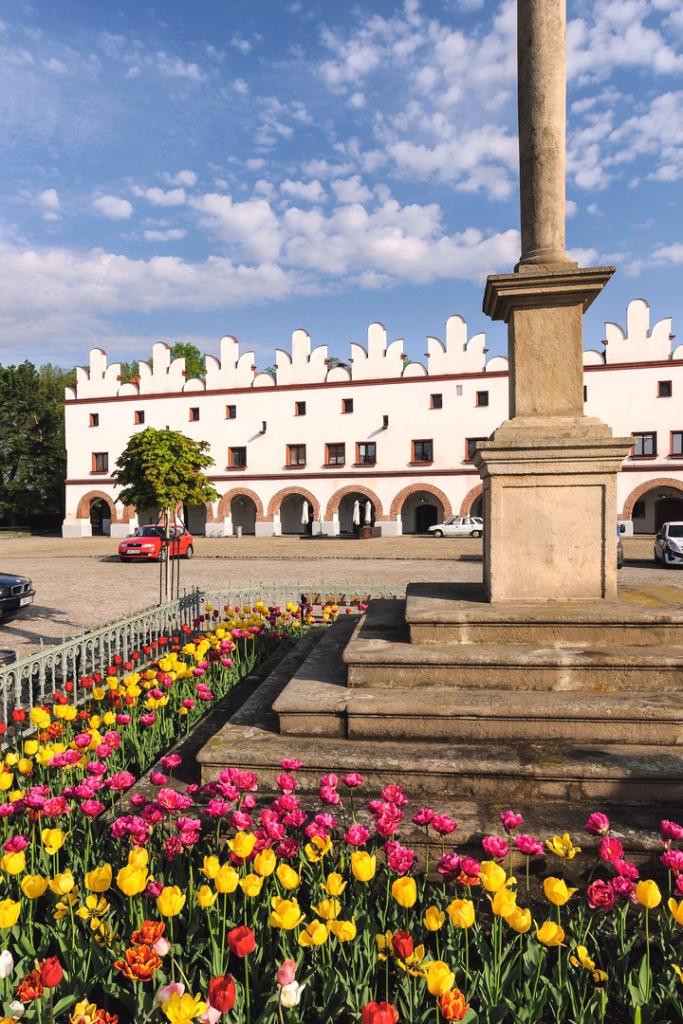 Vlaštovčí ocásky od mariánského sloupu