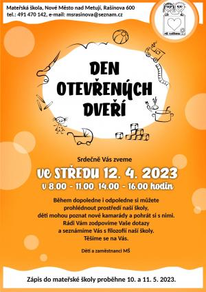 MŠ Rašínova - Den otevřených dveří