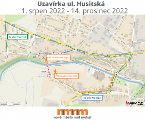 Uzavírka ul. Husitská 